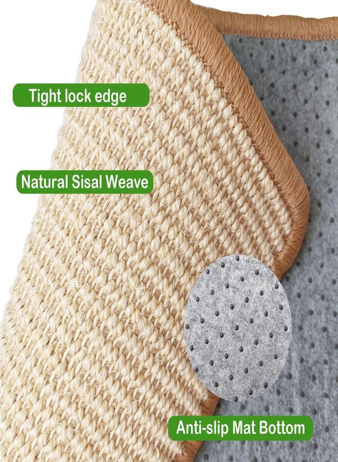 Mooydee Rabbit Scratching Pad, 16 x 12 Inch Natural Sisal Bunny Scratch Mat Scratcher Mats Claws and Teeth Care for Biting Sleeping Nesting Small Animal Bedding Bed Play Toy (Beige+Brown, 1Pc) - Image 4